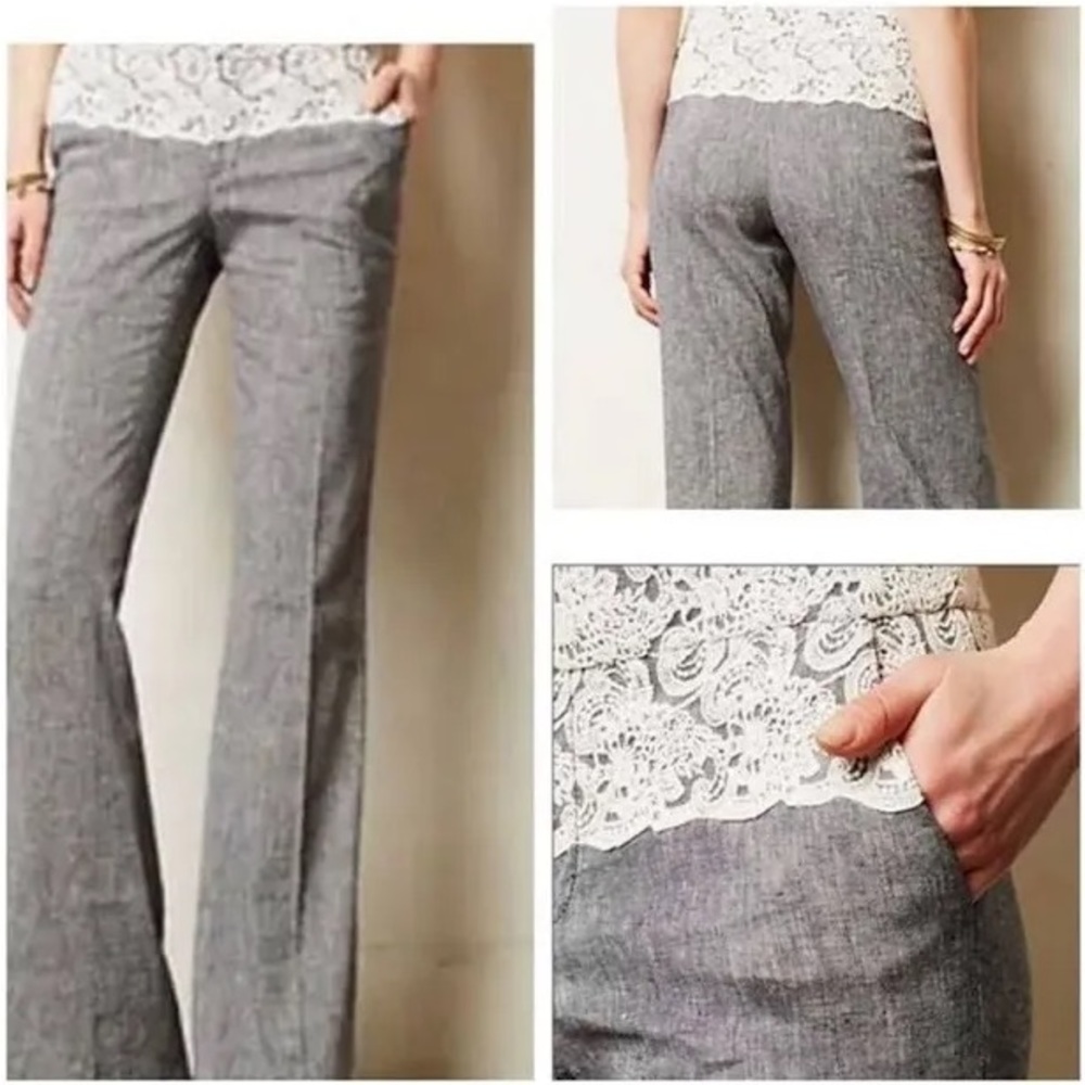 elevenses Brighton blue pants with lace detail